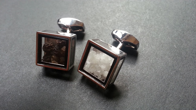 Tateossian exclusive dinosaur bone, fossil and meteorite cuff-links