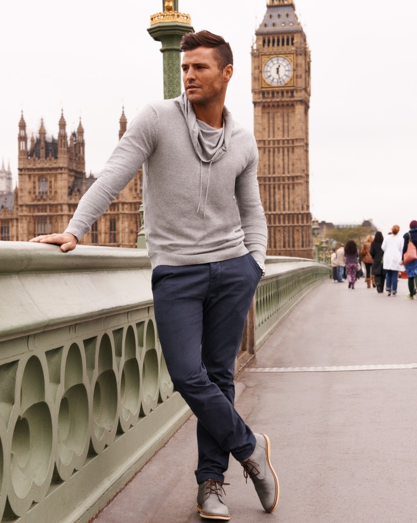 Goodsouls by Mark Wright for Littlewoods.com cowl neck jumper£30.00 chinos £20.00 Embargoed until 00.00 25.06.13