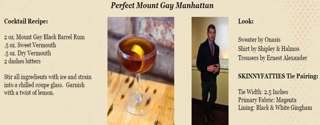 Mount Gay Rum Cocktail Pairing manhattan
