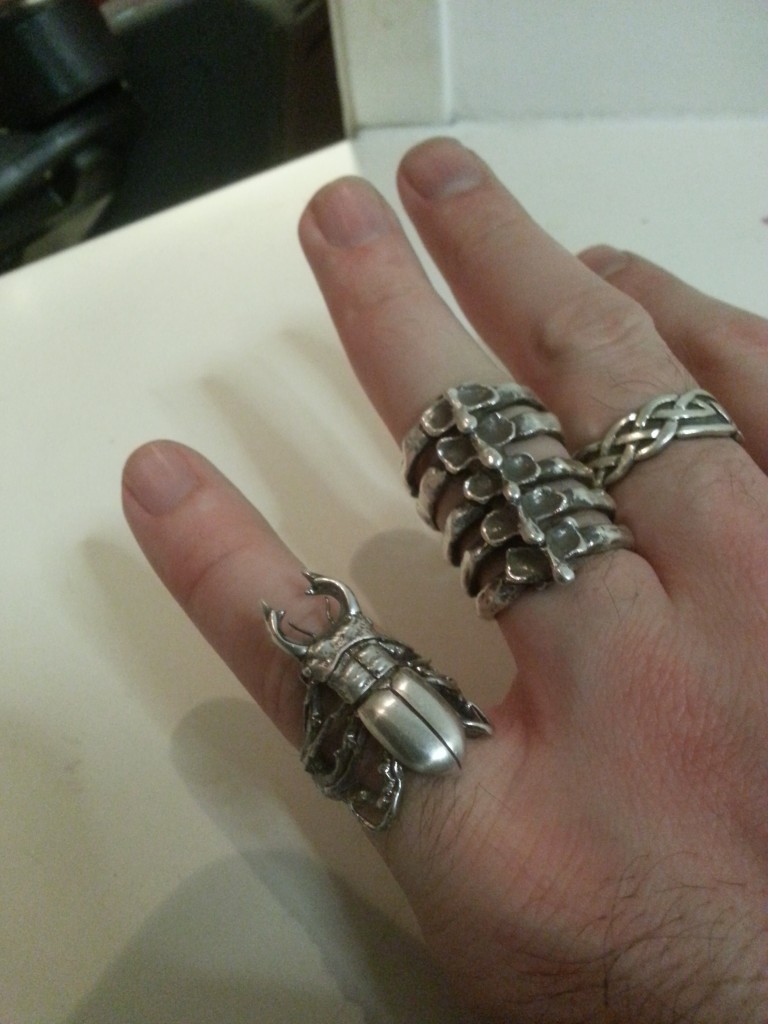 Yasmin Everley silver stag beetle ring