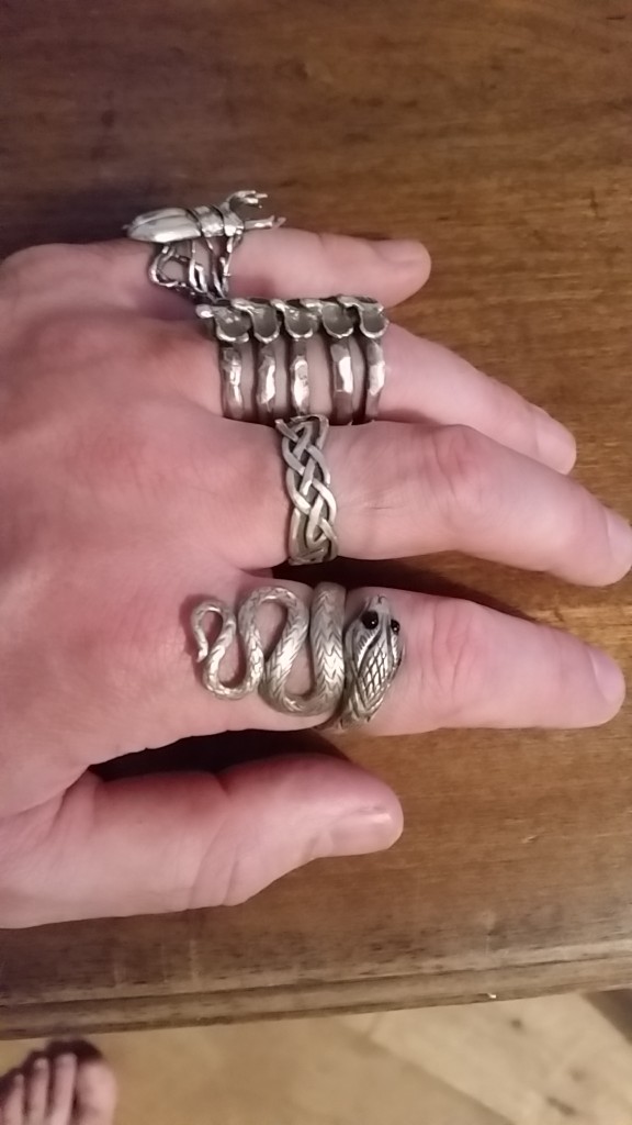 Silver snake ring