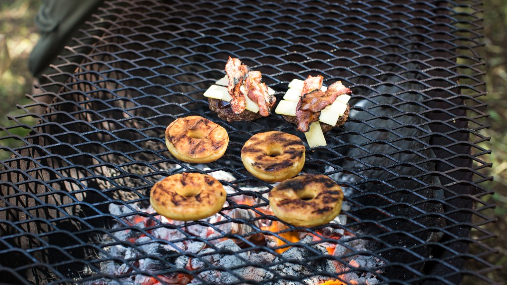 Doughnut beef burger barbeque