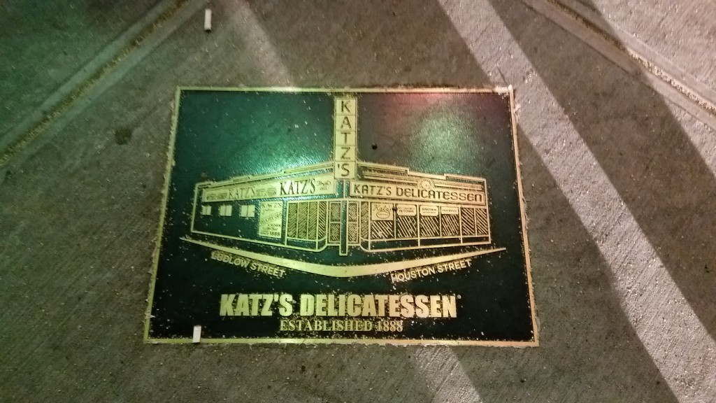 Katzs deli plaque