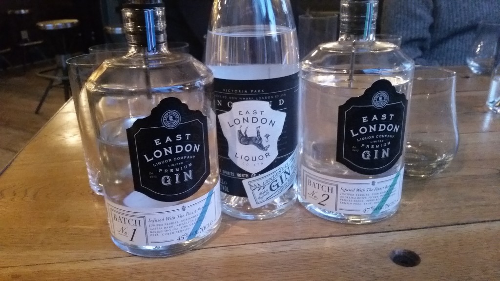 East London Liquor Company gin tasting