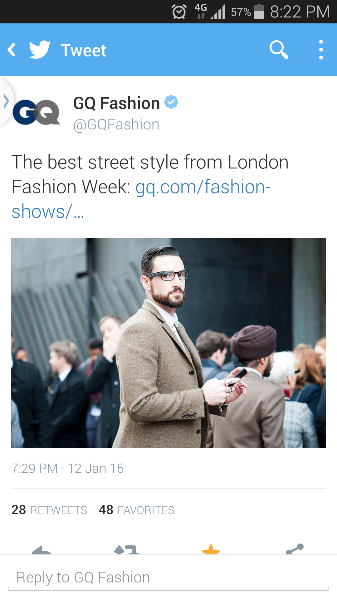 Voted Best Dressed at London Collections Men