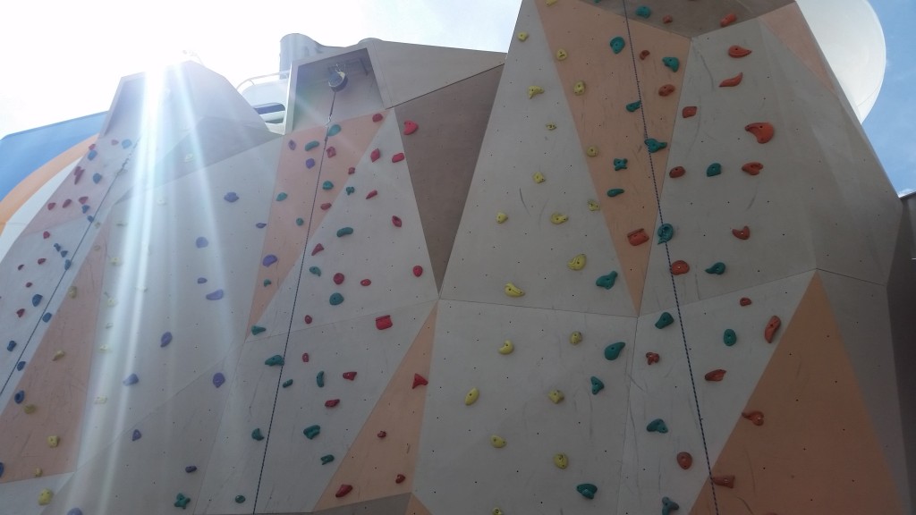 Anthem of the Seas climbing wall