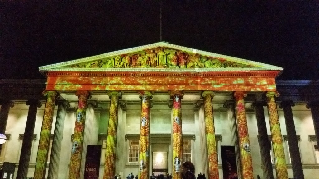 British Museum Halloween projection