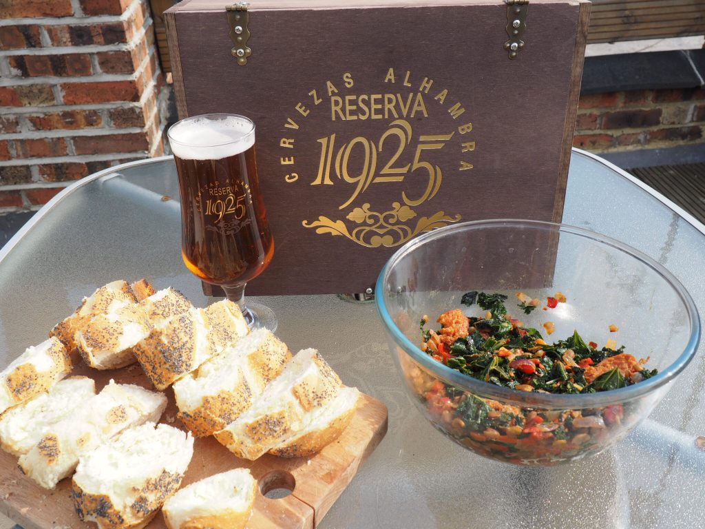 Chorizo Salad served with Alhambra Reserva 1925