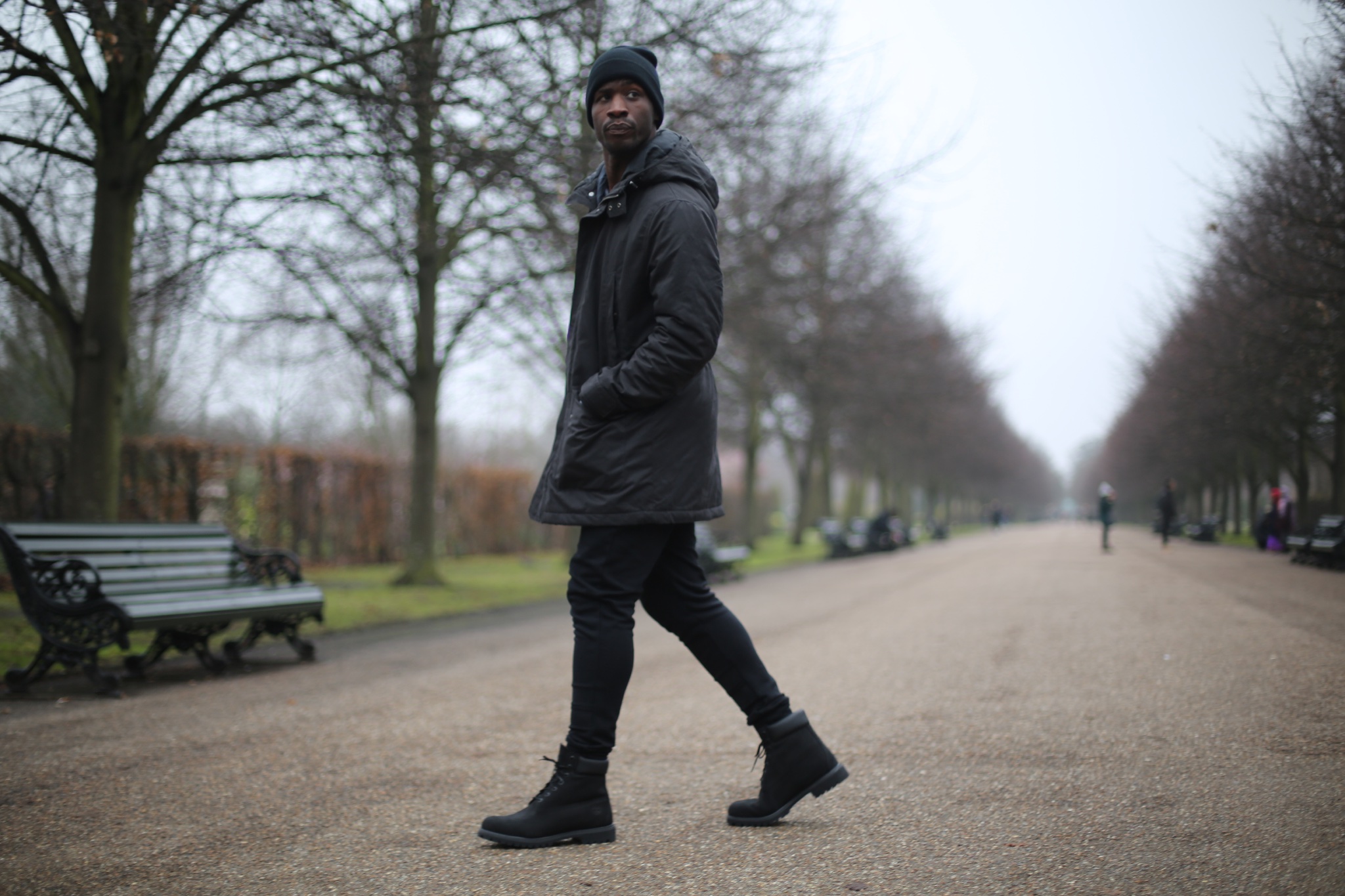 all black timbs outfit