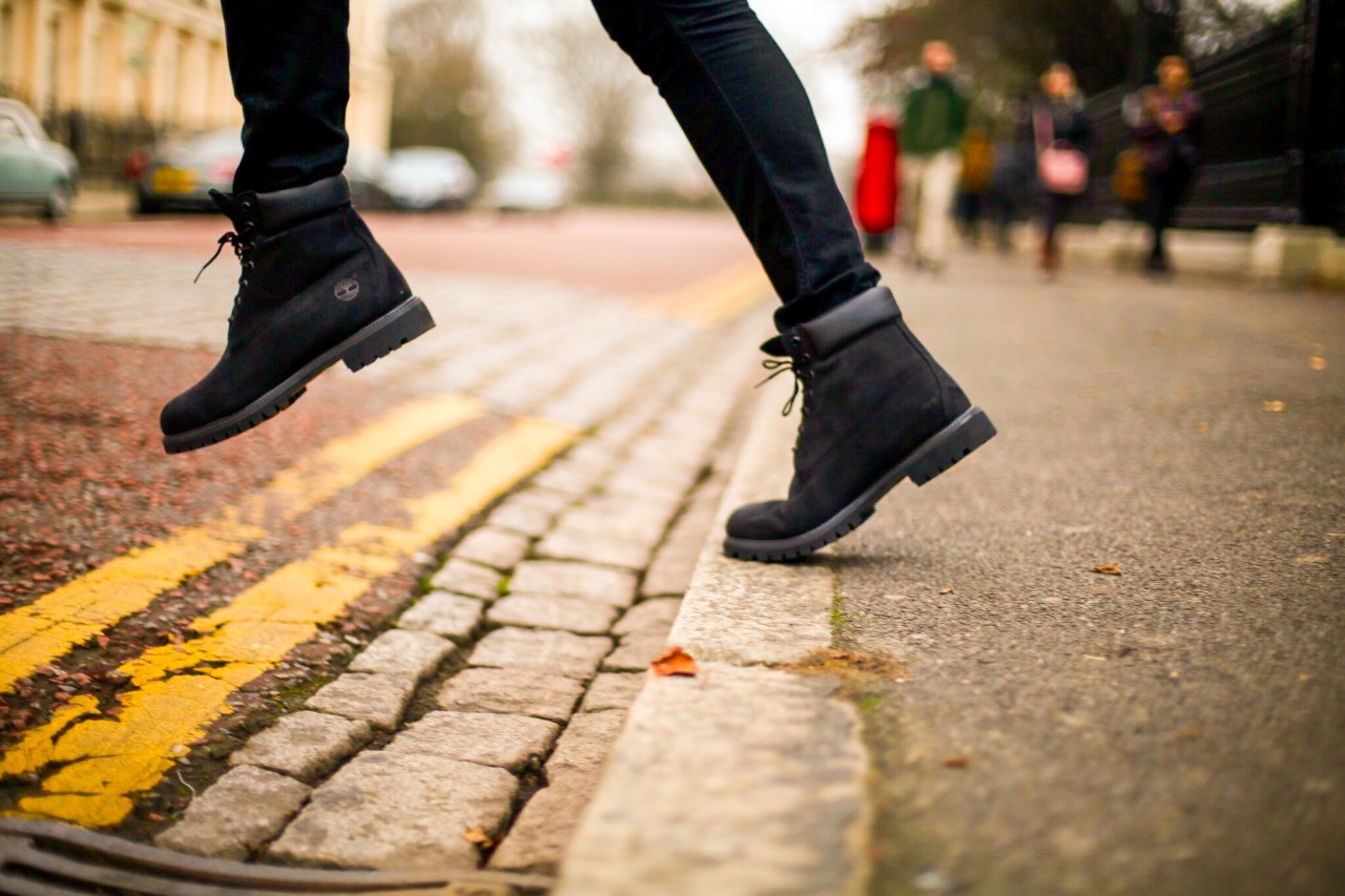 black timberlands with jeans