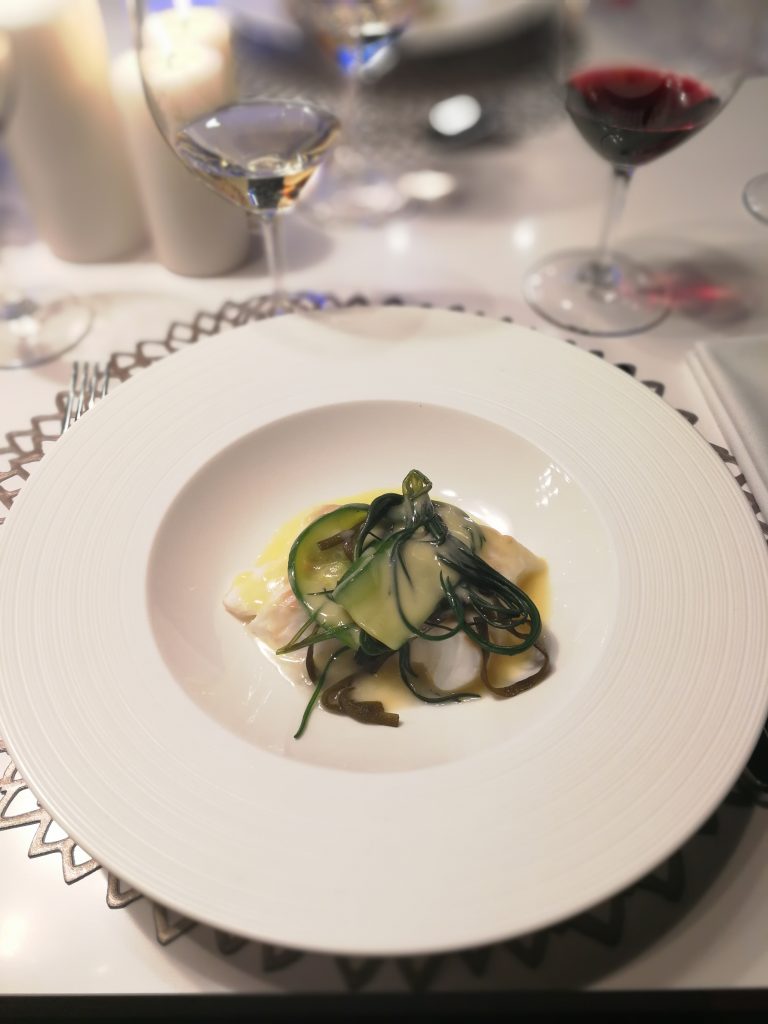 Maketh-the-Man-Anton-Welcome-Miele-Perfection-Series-Steamed-cod-with-seaweed-cucumber-and-beurre-blanc