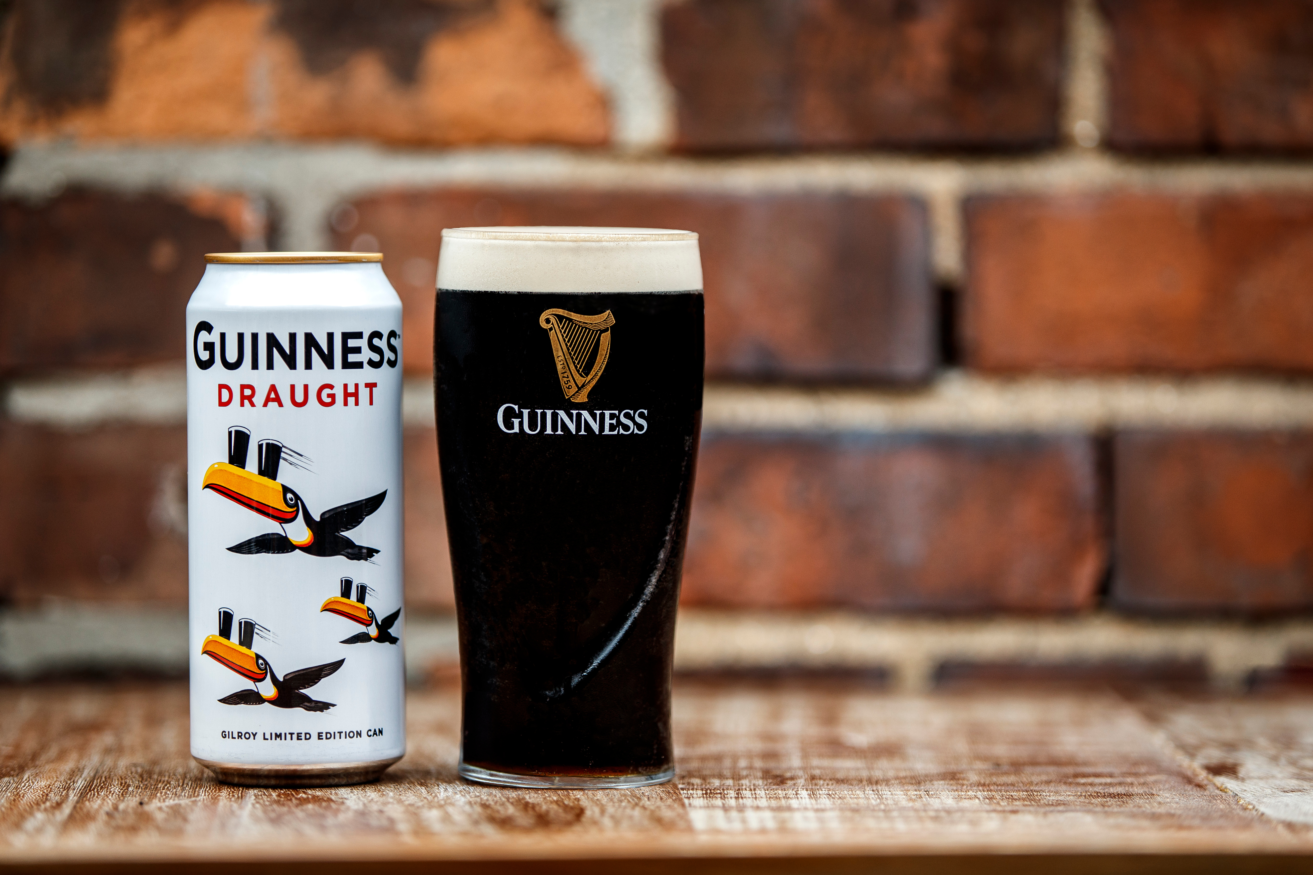 Guinness Gilroy Toucan Pint Glass