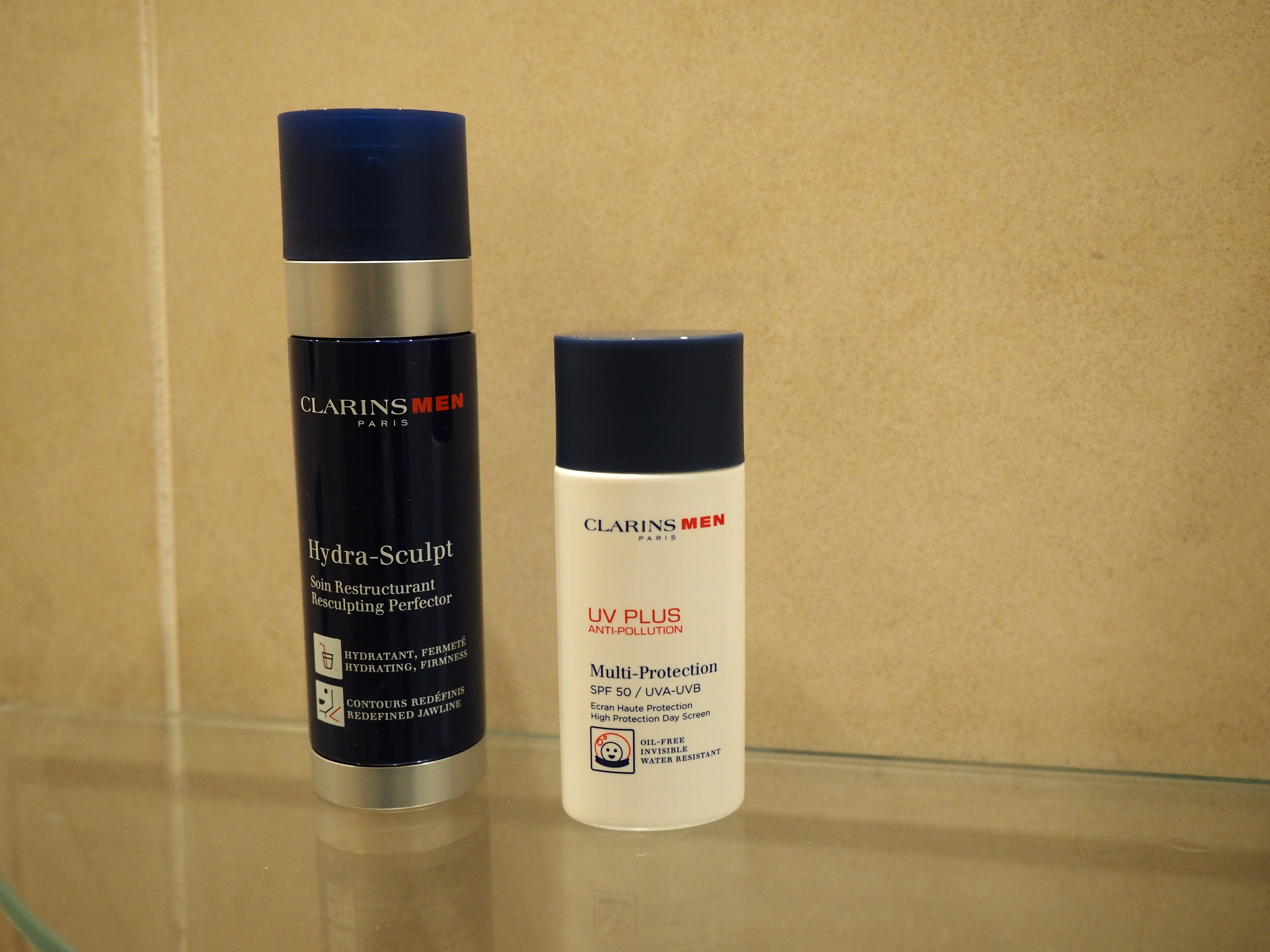 ClarinsMen Presents: Hydra-Sculpt & UV Plus Men