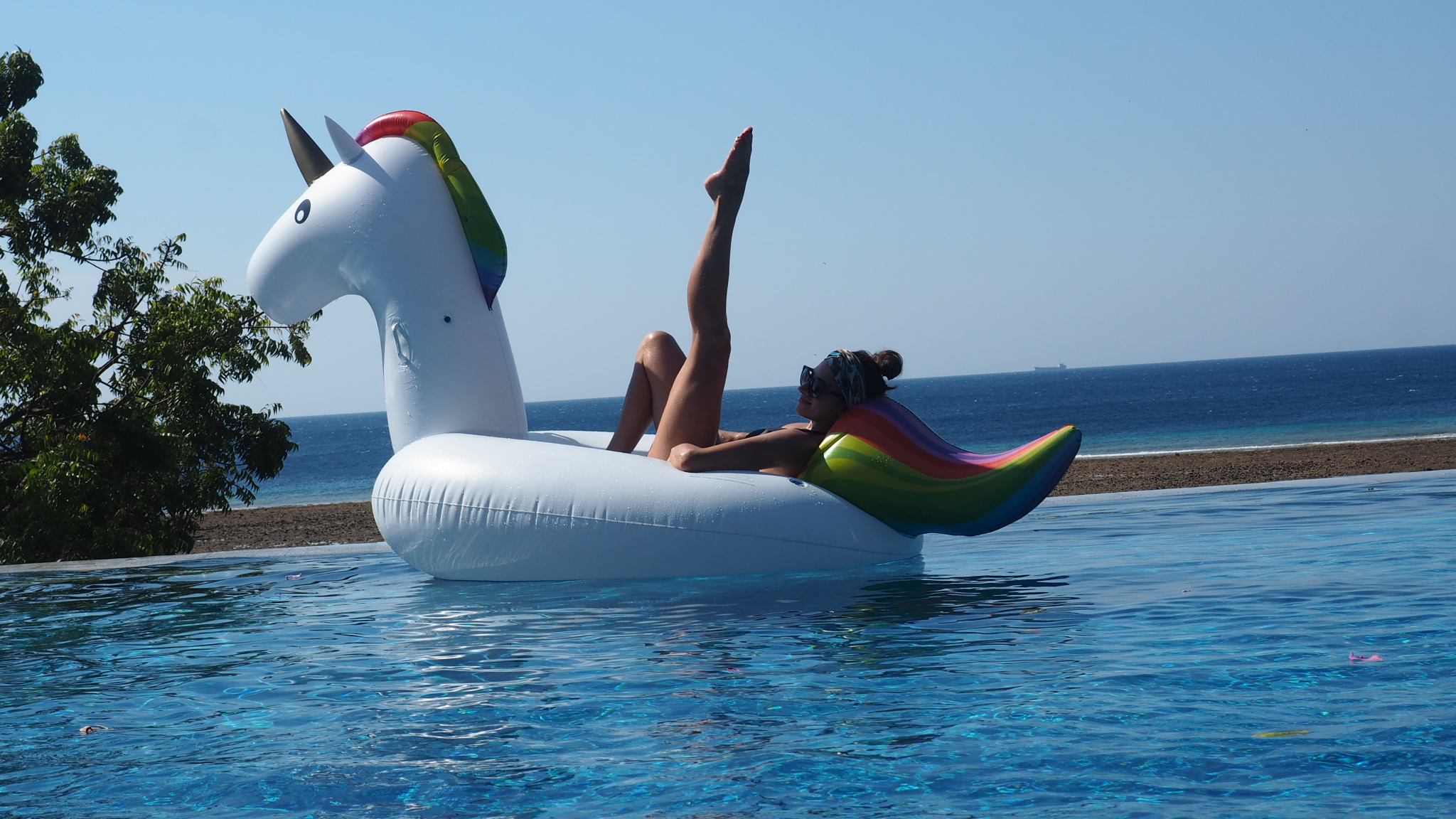 inflatable unicorn ride